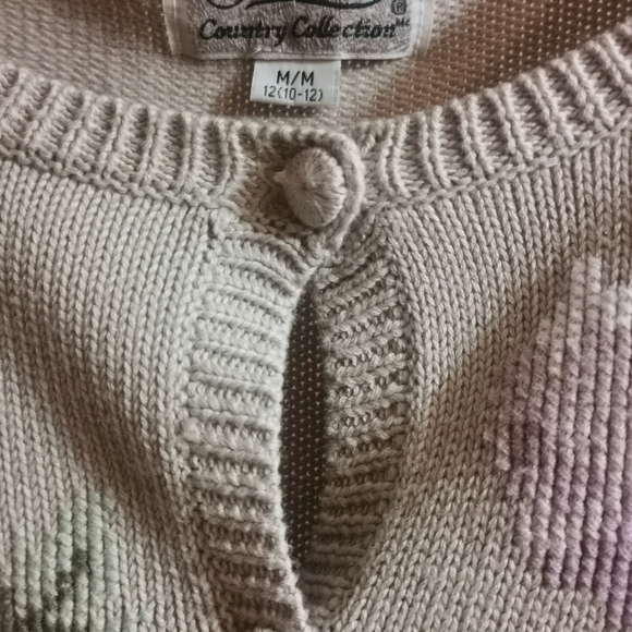 Traditions country collection floral button down cardigan - Picture 4 of 4